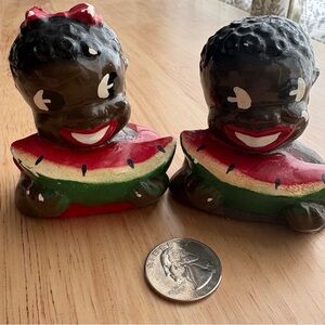 Vintage Americana salt & pepper shakers